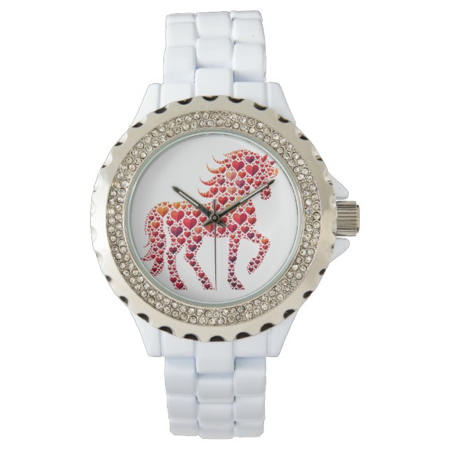 SCHATTEN DES ROTEN VALENTINHERZES ARMBANDUHR (Vorderseite)