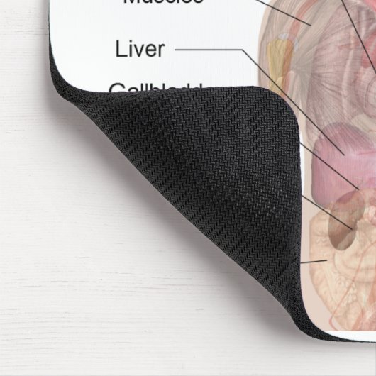 Schatten-Diagramm der menschlichen Anatomie Mousepad (Ecke)