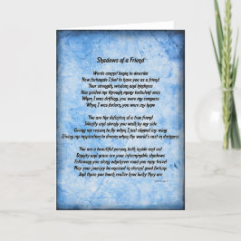 Schatten einer Friend Card (blau) Karte