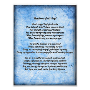 Schatten eines freunden Fotos Fotodruck