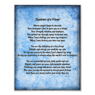 Schatten eines freunden Fotos Fotodruck