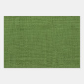 SCHATTEN FALL GREEN BURLAP SEHEN TEXTURE GESCHENKPAPIER SET (Vorderseite 3)