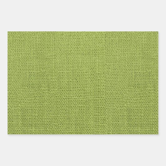 SCHATTEN FALL GREEN BURLAP SEHEN TEXTURE GESCHENKPAPIER SET (Vorderseite 2)