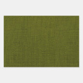 SCHATTEN FALL GREEN BURLAP SEHEN TEXTURE GESCHENKPAPIER SET (Vorderseite)