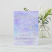 SCHATTEN FÜR BLUES WATERCOLOR BRAUTPARTY EINLADUNG (Stehend Vorderseite)