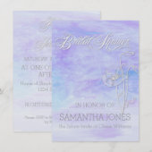 SCHATTEN FÜR BLUES WATERCOLOR BRAUTPARTY EINLADUNG (Vorne/Hinten)