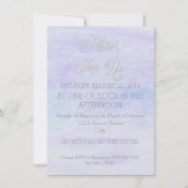 SCHATTEN FÜR BLUES WATERCOLOR BRAUTPARTY EINLADUNG (Rückseite)