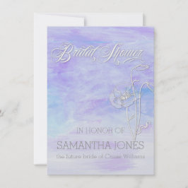 SCHATTEN FÜR BLUES WATERCOLOR BRAUTPARTY EINLADUNG