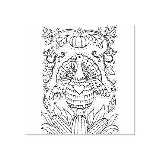 SCHATTEN FÜR ERNTEDANK, TÜRKEI, KORN UND PUMPKIN GUMMISTEMPEL (Prägung)