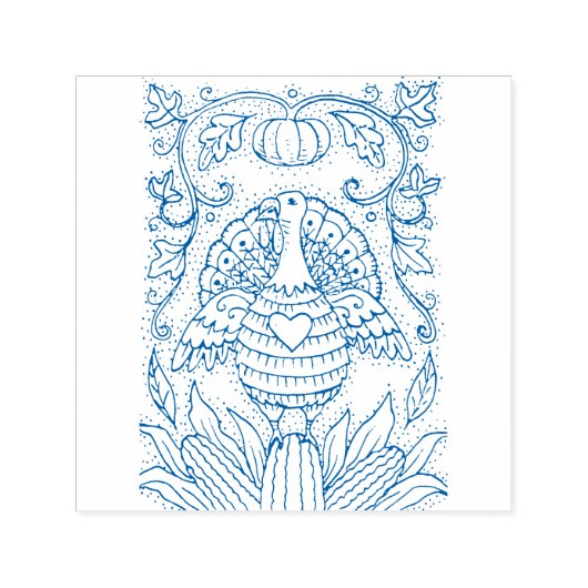 SCHATTEN FÜR ERNTEDANK, TÜRKEI, KORN UND PUMPKIN PERMASTEMPEL (Design)