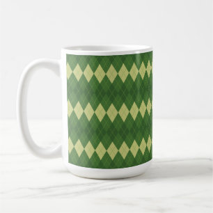 SCHATTEN FÜR GRÜNE IRISCHE DIAMOND-RAUTE KAFFEETASSE