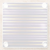 SCHATTEN FÜR LILA UND GOLDSTREIFEN GLASUNTERSETZER (Rückseite)