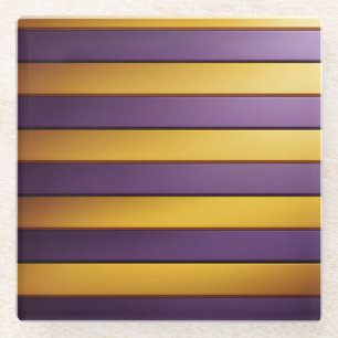 SCHATTEN FÜR LILA UND GOLDSTREIFEN GLASUNTERSETZER