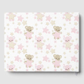 SCHATTEN FÜR PINK & TAN TEDDY BÄREN & STERNE GÄSTEBUCH (Rückseite)