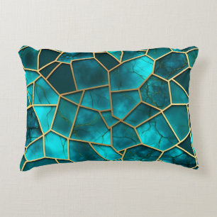 SCHATTEN FÜR TURQUOISE- UND GOLD-MOSAISCHE CHIP-PA DEKOKISSEN