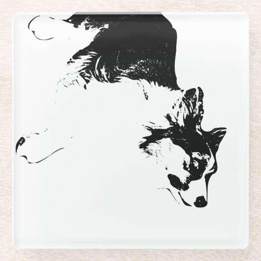 Schatten Glasuntersetzer (Vorderseite)