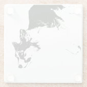 Schatten Glasuntersetzer (Rückseite)