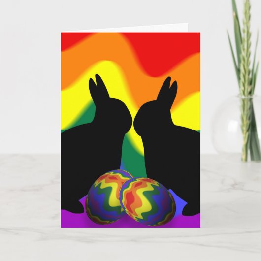 Schatten-Häschen Feiertagskarte (Vorderseite)