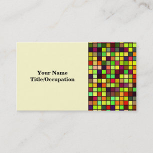 Schatten Herbst-des mehrfarbigen Quadrat-Musters Visitenkarte
