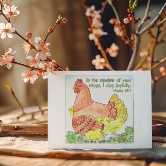 Schatten Ihrer Flügel Inspirationsquelle Postkarte