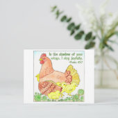 Schatten Ihrer Flügel Inspirationsquelle Postkarte (Stehend Vorderseite)