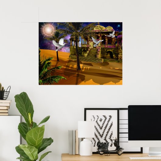 Schatten im Sand. Poster (Heimbüro)