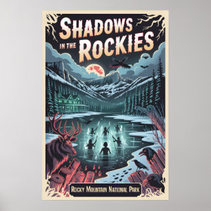 Schatten in den Rockies Verzaubertes Rocky Mountai Poster