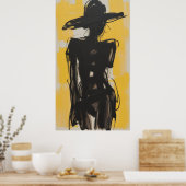 Schatten in Gelb Poster (Küche)