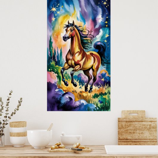 Schatten in Gelb Poster (Küche)