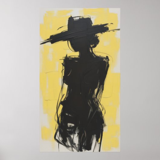 Schatten in Gelb Poster (Vorne)