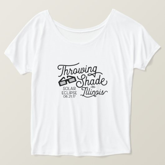 Schatten in Illinois Solar Eclipse T-Shirt (Design vorne)