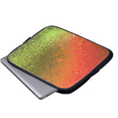 Schatten in Orange und Green Laptopschutzhülle (Vorne Knopf)