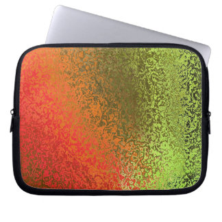 Schatten in Orange und Green Laptopschutzhülle