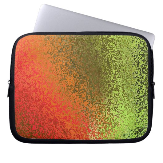 Schatten in Orange und Green Laptopschutzhülle (Vorderseite)