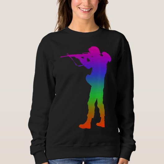 Schatten in Regenbogenfarbe Sweatshirt (Vorderseite)