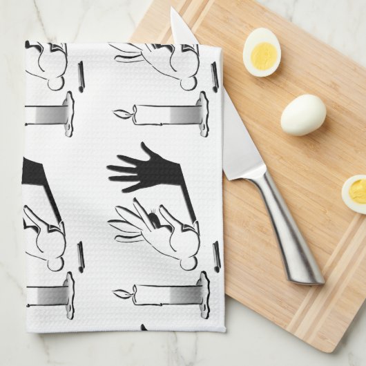 Schatten-Kaninchen durch LightIllusions.com Handtuch (Viertel Falte)