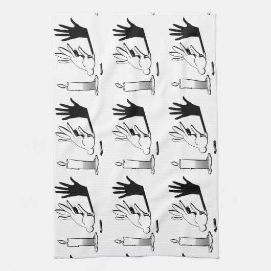 Schatten-Kaninchen durch LightIllusions.com Handtuch (Vertikal)