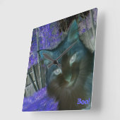 Schatten-Katze in der Amethyst Wanduhr (Winkel)