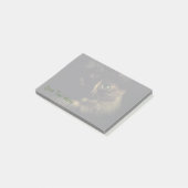 Schatten-Katzen-Kunst-Fotografie-grüne Post-it Klebezettel (angewinkelt)