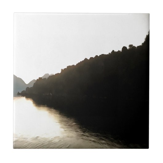 Schatten - Landschaftskunst Fliese (Vorderseite)