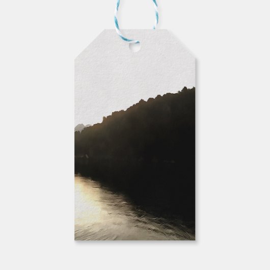 Schatten - Landschaftskunst Geschenkanhänger (Rückseite)