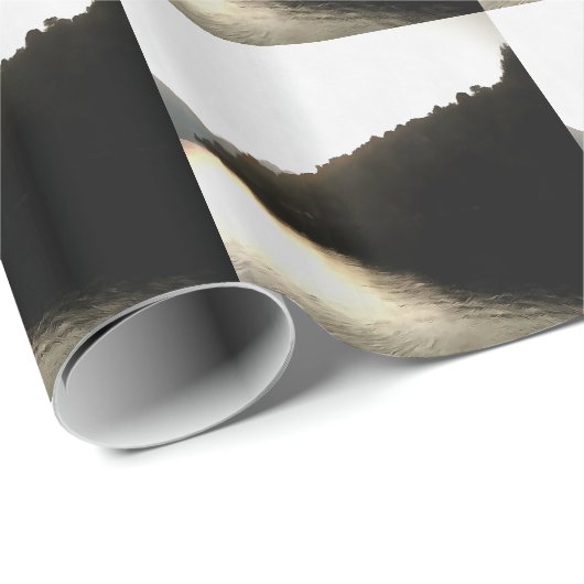 Schatten - Landschaftskunst Geschenkpapier (Rolleneckpunkt)