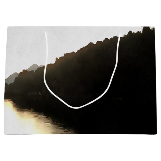 Schatten - Landschaftskunst Große Geschenktüte (Vorderseite)