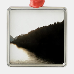 Schatten - Landschaftskunst Silbernes Ornament