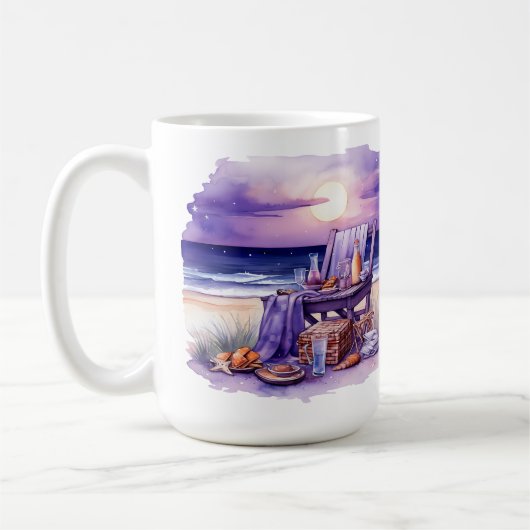 SCHATTEN LILA STRANDSCHEME KAFFEETASSE (Links)