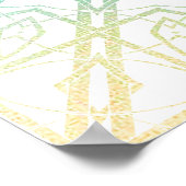 Schatten Looking Glass Mandala 2 ( Regenbogen ) Poster (Ecke)