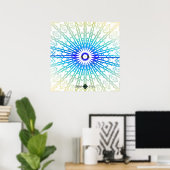 Schatten Looking Glass Mandala 2 ( Regenbogen ) Poster (Heimbüro)