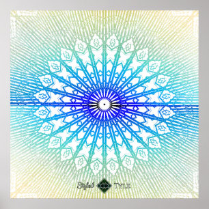 Schatten-Looking-Glass-Mandala ( Regenbogen ) Poster