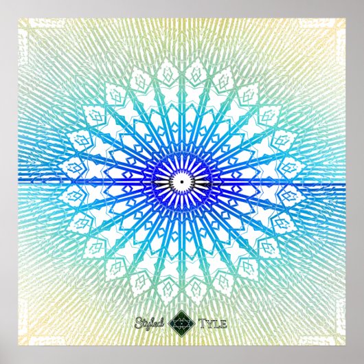 Schatten-Looking-Glass-Mandala ( Regenbogen ) Poster (Vorne)