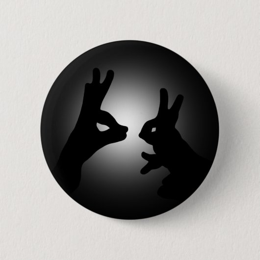 Schatten-Marionetten Button (Vorderseite)